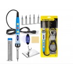HS6979 80W Solder Iron Kit Digital LCD Adjustable Temperature with 9-in-1- On Off Switch Welding Tools
