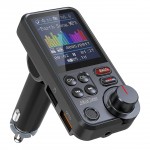 HS6996 1.8 Inch Wireless Car Bluetooth FM Transmitter Aux Supports QC3.0 Charging Treble and Bass Sound Music Player