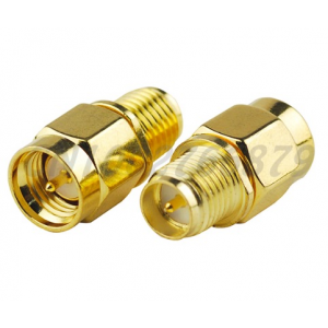 HS0028 RF electrical SMA adapter SMA Plug to RP-SMA Jack(male pin) straight Coaxial adapter Male and female reversed polarity