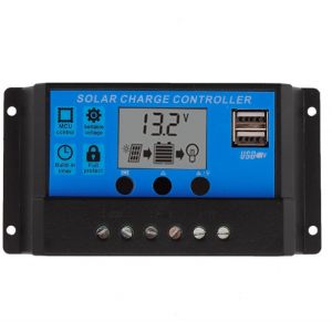 HS0055 PWM 10A/20A/30A Dual USB Solar Panel Battery Regulator Charge Controller 12V 24V