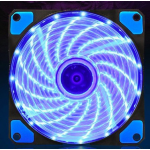 HS0063 120mm LED Ultra Silent Computer PC Case Fan 15 LEDs 12V Blue