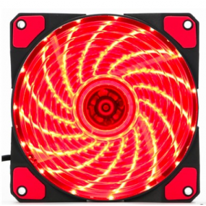 HS0064 120mm LED Ultra Silent Computer PC Case Fan 15 LEDs 12V Red
