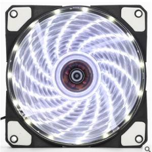 HS0065 120mm LED Ultra Silent Computer PC Case Fan 15 LEDs 12V White