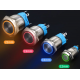 HS2187 3-6V 12V 24V 220V Waterproof Metal Push Button Switch Ring LED 12mm/16mm/19mm/22mm