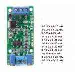 HS7023 Current Transmitter Signal Converter Module 0-2.5V 0-3.3V 0-5V 0-10V 0-15V 0-24V to 0 -20mA/4 -20mA Voltage To Current Module