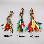 HS7034 10pcs/pack 50cm Double-ended Clips Cable Alligator 28mm/35mm/45mm
