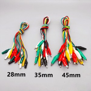 HS7034 10pcs/pack 50cm Double-ended Clips Cable Alligator 28mm/35mm/45mm