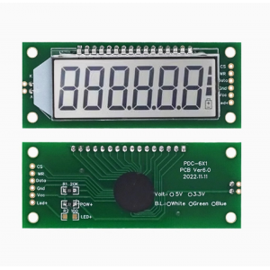 HS7049 LCD Module 2.4 inch 6-Digit 7 Segment LCD Display Module 