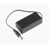 HS7064 6F22 9V battery Box with Cover & Switch & DC connector