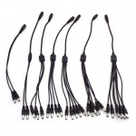 HS7116 1 Female to 2 3 4 5 6 8 way Male DC connector Power Supply Splitter  5.5x2.1mm 38cm