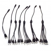 HS7116 1 Female to 2 3 4 5 6 8 way Male DC connector Power Supply Splitter  5.5x2.1mm 38cm