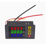 HS7123 00-100V 10A 0.000~1000W 4Bit LED Digital Voltmeter Ammeter