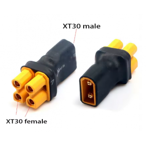 HS7139 XT30 1 Female to 2 Male in Parallel