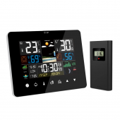 HS7189 FJ3362G Weather Station Alarm Clock Thermometer Hygrometer Touch Screen Wireless Sensor Sunrise Sunset Hygrothermograph