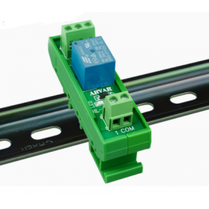 HS7195 5V 12V 1 Channel Relay Module with DIN Rail Mount SRD-05VDC-SL-C SRD-12VDC-SL-C 10A 250VAC Relay PNP NPN Compatible 1NO 1NC