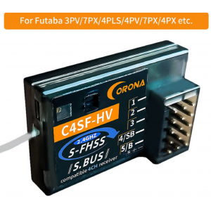 HS7203 CORONA C4SF 2.4G HV Receiver for FutabaS-FHSS FHSS SBUS 3PV 3PK 4PKS 7PK T14SG Splashproof
