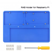 HS7238 Raspberry Pi 5/4B/3B+ Plate, 5in1 RAB Holder Breadboard Base/ ABS Case / Education Platform for Arduino UNO Mega 2560