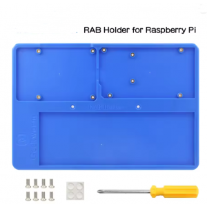 HS7238 Raspberry Pi 5/4B/3B+ Plate, 5in1 RAB Holder Breadboard Base/ ABS Case / Education Platform for Arduino UNO Mega 2560