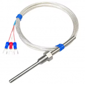 HS7270 Waterproof PT100 Temperature Sensor 100mm 3 wire 2M  -50-400℃