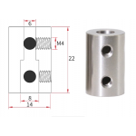 HS7327 Stainless Coupling 6-8mm