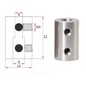 HS7327 Stainless Coupling 6-8mm