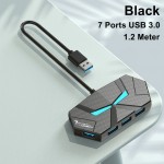 HS7352 7 Ports Multiple Expander USB3.0  Splitter with 1.2M Cable