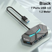 HS7352 7 Ports Multiple Expander USB3.0  Splitter with 1.2M Cable
