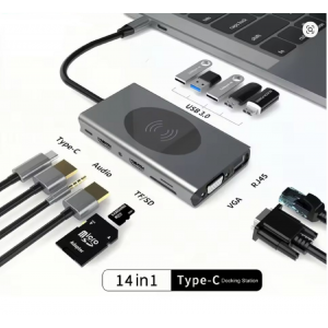 HS7354 Type-C Docking Station 15 in 1/14 in 1/13 in 1 USB Hub