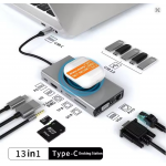 HS7354 Type-C Docking Station 15 in 1/14 in 1/13 in 1 USB Hub
