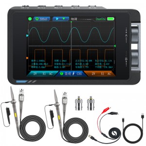 HS7360 FNIRSI DS215H 2 in 1 Digital Oscilloscope Signal Generator Handheld Dual Channel 50MHZ 250MS/s