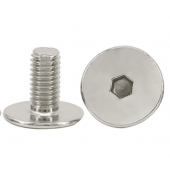 HS7361 100pcs M5 Hex Ultra Thin flat head Low profile Screw M5*5mm 10mm 15mm 20mm