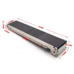 HS7376 460x85MM DC24V Stainless Steel Mini Conveyor Vending Machine Track Cargo Lane Automatic Conveyor Belt Load 3.5-5KG 35RPM