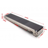 HS7376 460x85MM DC24V Stainless Steel Mini Conveyor Vending Machine Track Cargo Lane Automatic Conveyor Belt Load 3.5-5KG 35RPM