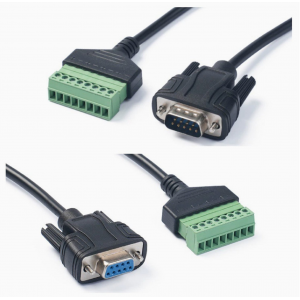 HS7454 9P VGA Male /VGA Female  to 8Pin Terminal 15cm