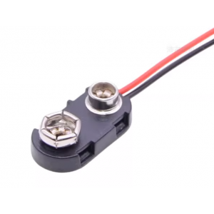 HR0296B 9v Battery clip without DC connector ，Hard Plastic