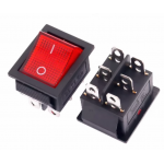 HS7525 KCD4 Rocker Switch 6Pin 2Position 16A250V Rocker Switch Red with Light