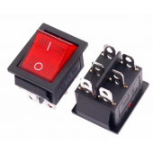 HS7525 KCD4 Rocker Switch 6Pin 2Position 16A250V Rocker Switch Red with Light