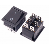 HS7527 KCD4 Rocker Switch 6Pin 2Position 16A250V Rocker Switch Black