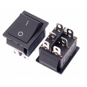 HS7527 KCD4 Rocker Switch 6Pin 2Position 16A250V Rocker Switch Black
