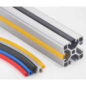 HS7530 Flat Seal Aluminum Profile Soft Slot Cover 10 Meters 6mm/8mm/10mm