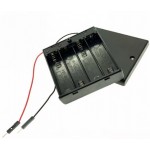 HS7590 4AA battery Box Holder with Cover & Switch , with Dupont 2P Male