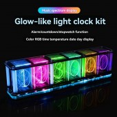 HS7607 6-Digit Electronic Clock Bulk Music Spectrum Digital LED Alarm Clock Kit
