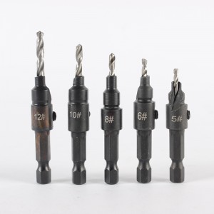 HS7617 Woodworking  Hexagon Shank Screw Drill Bit 5pcs in 1 set HS7617 Woodworking  Hexagon Shank Screw Drill Bit 5pcs in 1 set