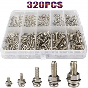 HS7618 M2 M2.5 M3 M4 M5 320pcs screw and Nut set
