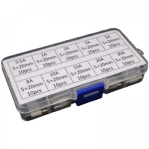 HS7623 0.5A-30A 10 values 75PCS 5X20MM ceramics Fuses Kit HS7623 0.5A-30A 10 values 75PCS 5X20MM ceramics Fuses Kit