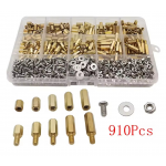 HS7624 910pcs Brass Standoff Spacer Assorted Kit  M3*6 8 10 12 14