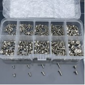 HS7626 500pcs Flat head Screw kit M2/M2.5/M3 Silver