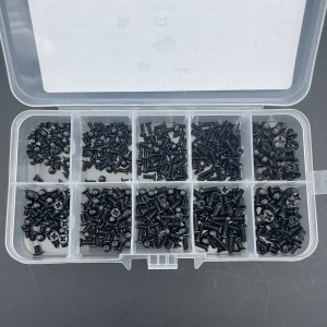 HS7627 500pcs Flat head Screw kit M2/M2.5/M3 Black HS7627 500pcs Flat head Screw kit M2/M2.5/M3 Black