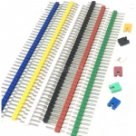 HS7640 90pcs/lot 2.541x40P Single Row Male Pin Header & Caps HS7640 90pcs/lot 2.541x40P Single Row Male Pin Header & Caps