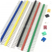 HS7640 90pcs/lot 2.541x40P Single Row Male Pin Header & Caps